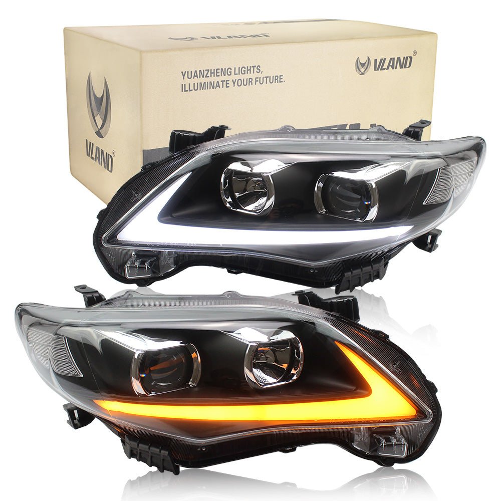 VLAND 11 - 13 Corolla LED Headlights | Bulbs are not included - JDMuscleHeadlightYAA-KLL-0174BR-LHD-P01LHDRegular Housing