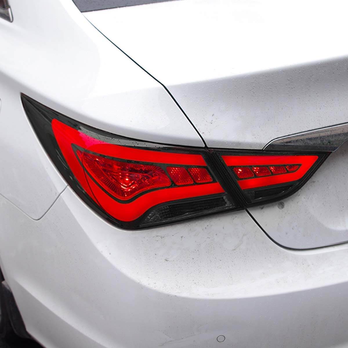 VLAND 11 - 14 Sonata 6th Gen Sedan Full LED Tail Lights - JDMuscleTaillightYAB-SNT-0209ARS-P01Red Smoked