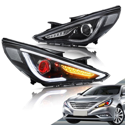VLAND 11 - 14 Sonata Dual Beam Sequential Headlights ABS PMMA GLASS Material | Bulbs Not Included - JDMuscleHeadlightYAA-SNT-0171BHQ5-LHD-P01LHDDual Beam