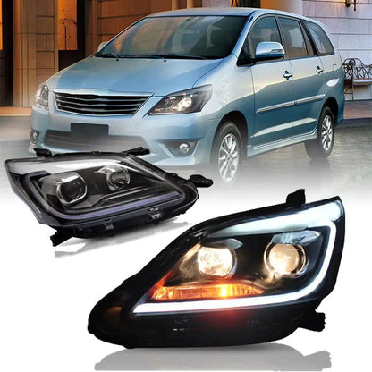VLAND 12 - 15 Toyota Innova 1st Gen AN40 2nd Facelift HID Projector Headlights - JDMuscleHeadlightYAA-INA-0235LHD-P01LHD Projector