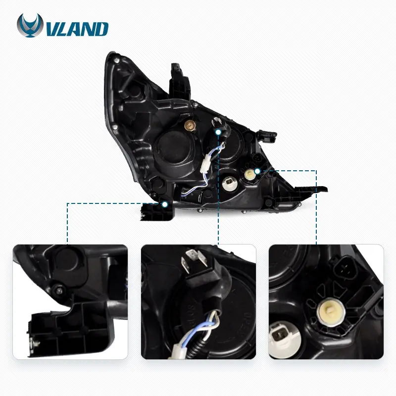VLAND 12 - 15 Toyota Innova 1st Gen AN40 2nd Facelift HID Projector Headlights - JDMuscleHeadlightYAA-INA-0235ME-P01LHD for Middel East
