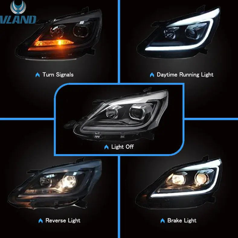 VLAND 12 - 15 Toyota Innova 1st Gen AN40 2nd Facelift HID Projector Headlights - JDMuscleHeadlightYAA-INA-0235ME-P01LHD for Middel East