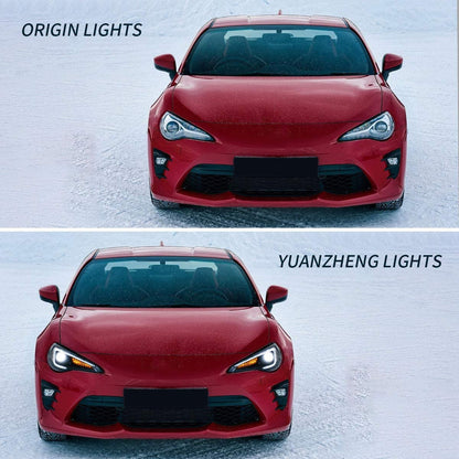 VLAND [12 - 19 GT86 / 13 - 16 FR - S / 13 - 19 BRZ] Headlights + D2S LED Bulbs - JDMuscleCombination SetYAA-FT86-0297+D2S LED-LHD-P01LHD+D2S LED Bulbs
