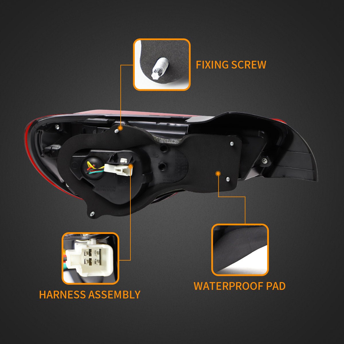 VLAND 12 - 20 GT86 / 13 - 20 BRZ / 13 - 20 FR - S Set of Dual Beam Projector Headlights and Full LED Tail Lights - JDMuscleCombination Set0297LHD-0287S-P01LHD Headlights w/ Smoked Tail Lights