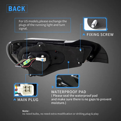 VLAND [12 - 20 Toyota 86, 13 - 20 BRZ, 13 - 16 FR - S] Headlights and LED Taillights Fit - JDMuscleCombination SetYAA-FT86-0297+0287BRC-LHD-P01LHD【Sits on the left side of the car】Projector【Headligts】+Red【Tail Ligts】