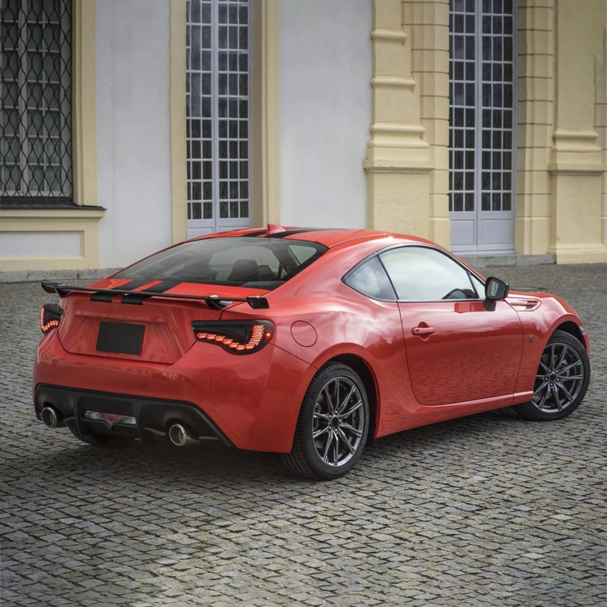 VLAND [12 - 20 Toyota 86, 13 - 20 BRZ, 13 - 16 FR - S] Headlights and LED Taillights Fit - JDMuscleCombination SetYAA-FT86-0297+0287BRC-LHD-P01LHD【Sits on the left side of the car】Projector【Headligts】+Red【Tail Ligts】