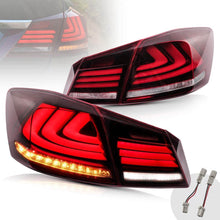 VLAND 13 - 15 Accord Full LED Sequential Tail Lights ABS PMMA GLASS Material - JDMuscleTaillightYAB-YG-0250AHRC-P01Red Clear