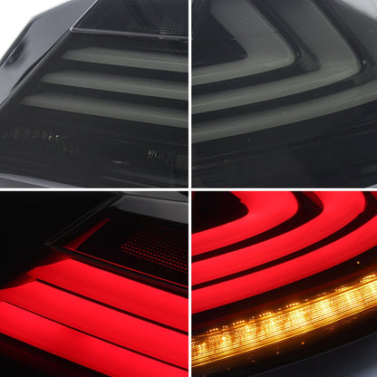 VLAND 13 - 15 Accord Full LED Sequential Tail Lights ABS PMMA GLASS Material - JDMuscleTaillightYAB-YG-0250AHRS-P01Red Smoked