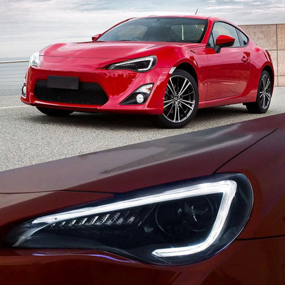 VLAND 13 - 16 FR - S / 17 - 19 Toyota 86 / 13 - 19 BRZ Dual Beam Projector Headlights and 2PCs D2H Xenon Bulbs - JDMuscleCombination SetFT86-0297+D2H-LHD-P01LHDDual Beam