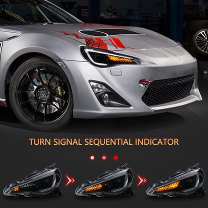 VLAND 13 - 16 FR - S / 17 - 20 Toyota 86 / 13 - 20 BRZ 1 Pair Headlights And Tail Lights - JDMuscleCombination SetYAA-FT86-0297LHD+0287BR-P01LHD (Left - hand Drive)Red
