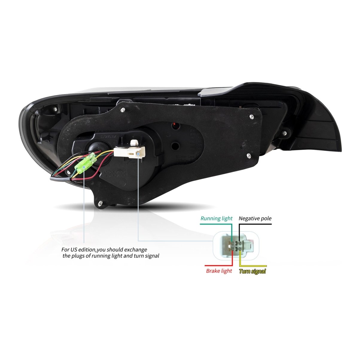 VLAND 13 - 16 FR - S / 17 - 20 Toyota 86 / 13 - 20 BRZ 1 Pair Headlights And Tail Lights - JDMuscleCombination SetYAA-FT86-0297LHD+0287BR-P01LHD (Left - hand Drive)Red