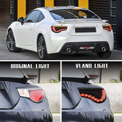 VLAND 13 - 16 FR - S / 17 - 20 Toyota 86 / 13 - 20 BRZ 1 Pair Headlights And Tail Lights - JDMuscleCombination SetYAA-FT86-0297LHD+0287BR-P01LHD (Left - hand Drive)Red