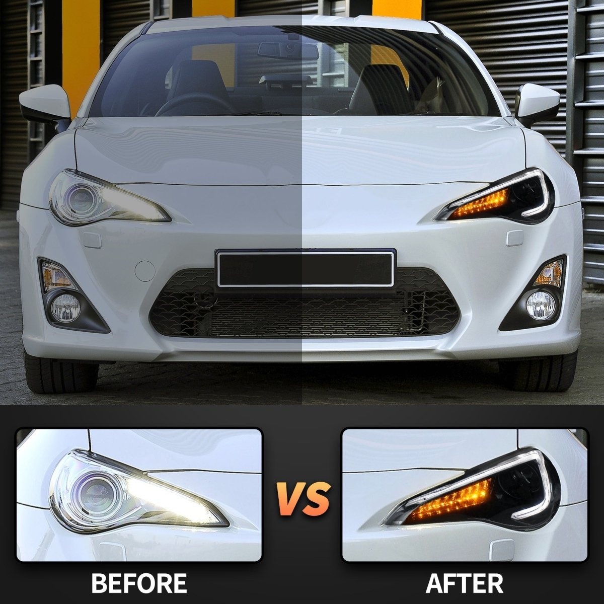 VLAND 13 - 16 FR - S / 17 - 20 Toyota 86 / 13 - 20 BRZ 1 Pair Headlights And Tail Lights - JDMuscleCombination SetYAA-FT86-0297LHD+0287BR-P01LHD (Left - hand Drive)Red