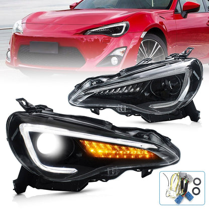 VLAND 13 - 16 FR - S / 17 - 20 Toyota 86 / 13 - 20 BRZ Dual Beam Projector Headlights - JDMuscleHeadlightYAA-FT86-0297LHD-P01LHD