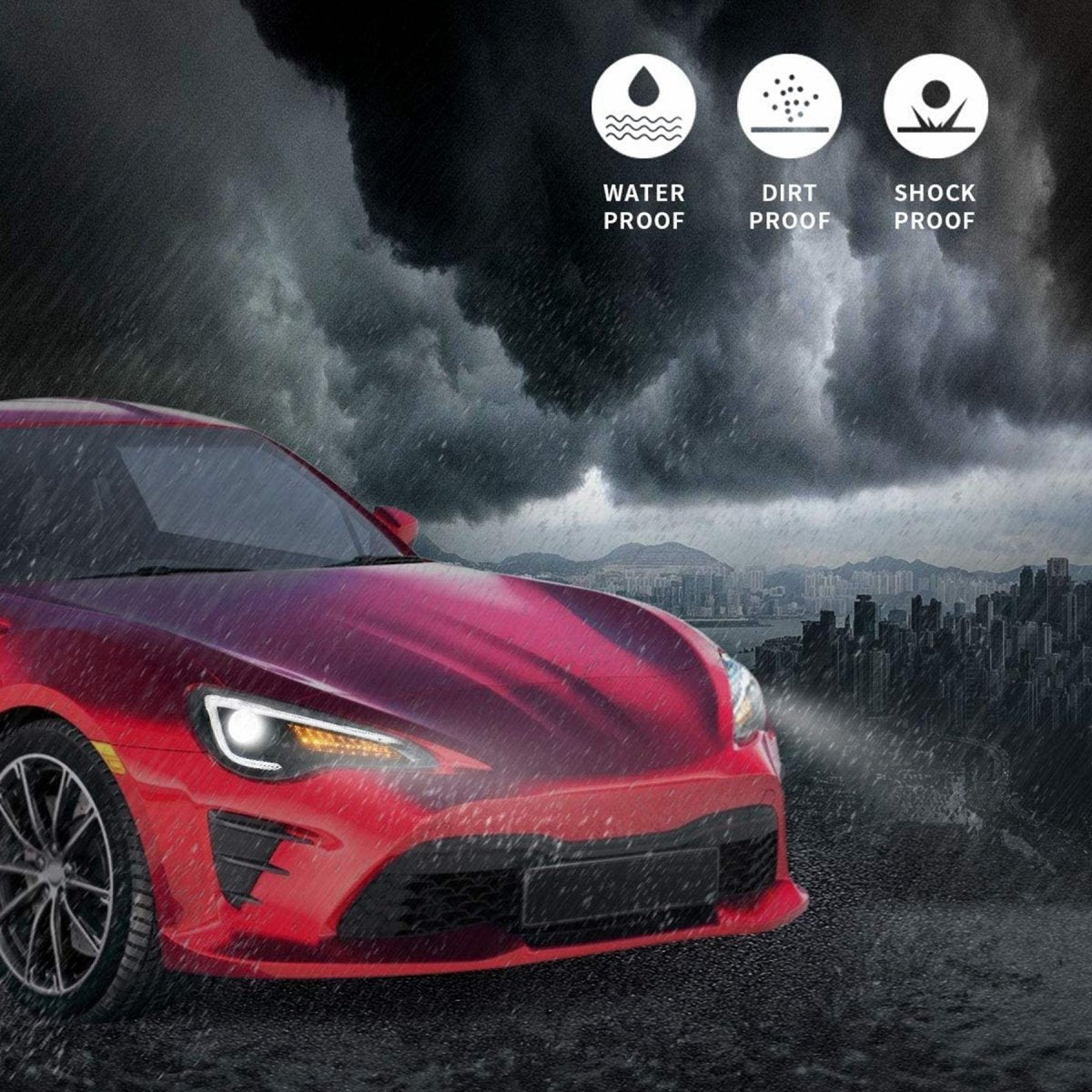VLAND 13 - 16 FR - S / 17 - 20 Toyota 86 / 13 - 20 BRZ Dual Beam Projector Headlights - JDMuscleHeadlightYAA-FT86-0297LHD-P01LHD