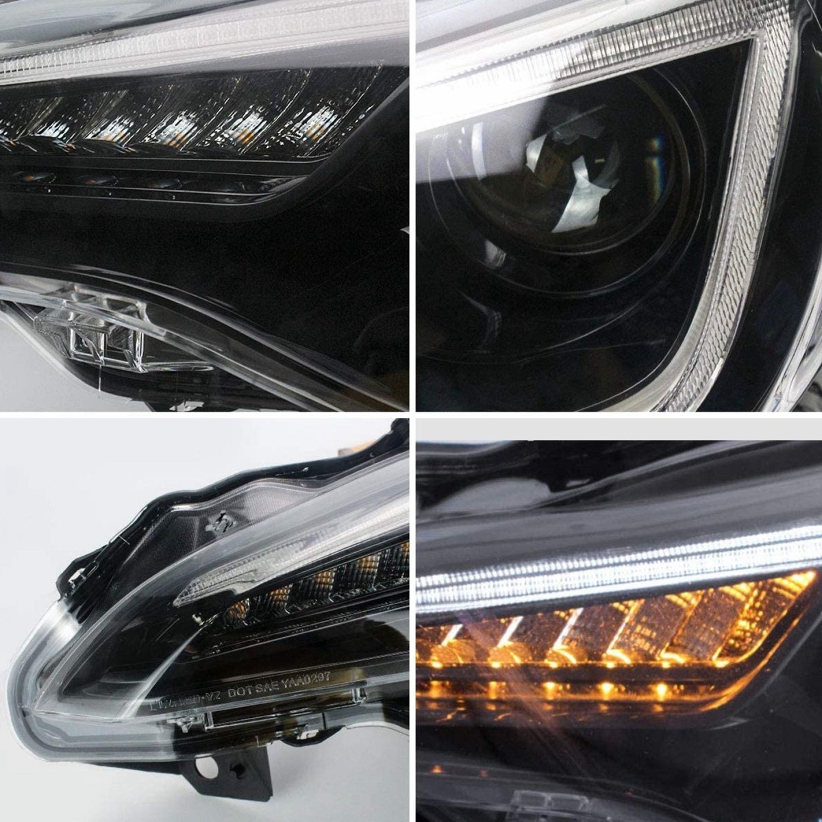 VLAND 13 - 16 FR - S / 17 - 20 Toyota 86 / 13 - 20 BRZ Dual Beam Projector Headlights - JDMuscleHeadlightYAA-FT86-0297LHD-P01LHD