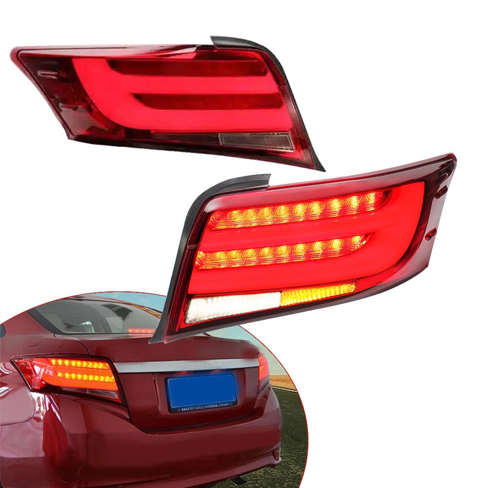 VLAND 13 - 19 Toyota Vios LED Tail Lights Red Smoked | YAB - VC - 0240 - JDMuscleTail lightsYAB-VC-0240RC-P01Red Clear