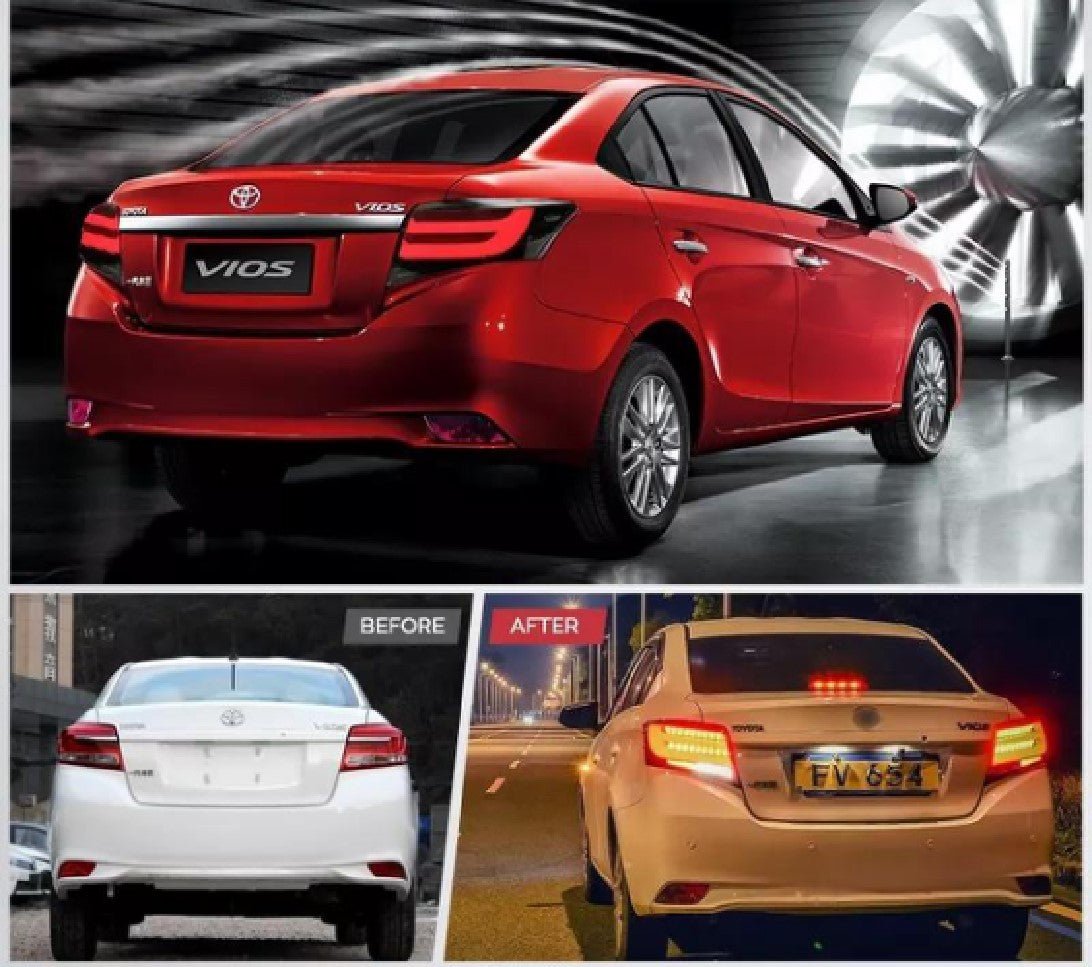 VLAND 13 - 19 Toyota Vios LED Tail Lights Red Smoked | YAB - VC - 0240 - JDMuscleTail lightsYAB-VC-0240RS-P01Red Smoked
