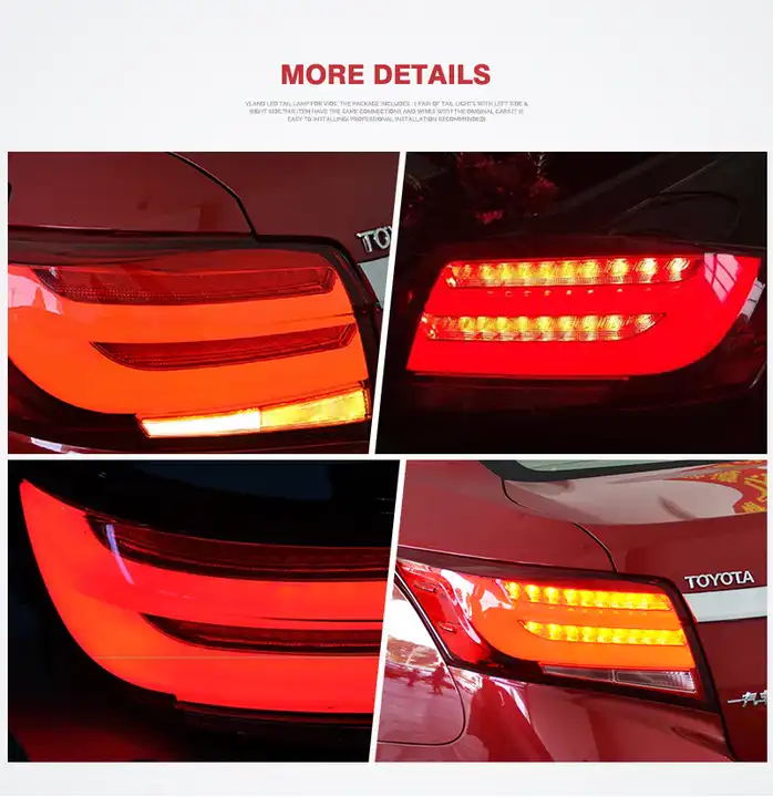 VLAND 13 - 19 Toyota Vios LED Tail Lights Red Smoked | YAB - VC - 0240 - JDMuscleTail lightsYAB-VC-0240RS-P01Red Smoked