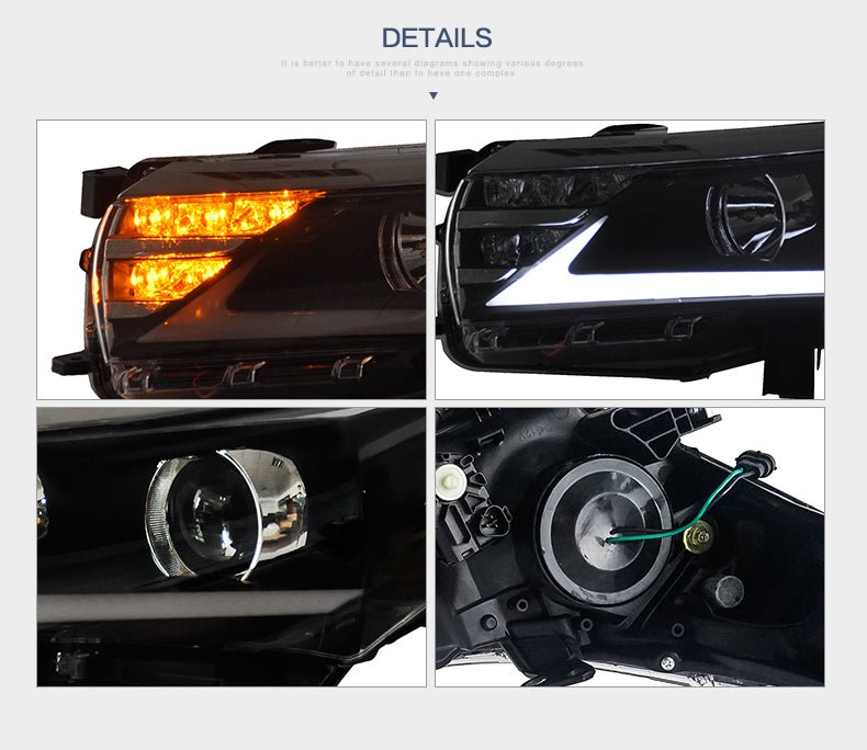 VLAND 14 - 17 Corolla LED Headlights | Not Fit For American/Australian/European Car Models - JDMuscleHeadlightYAA-KLL-0251GNLZ-LHD-Dual-P01LHDDual Beam