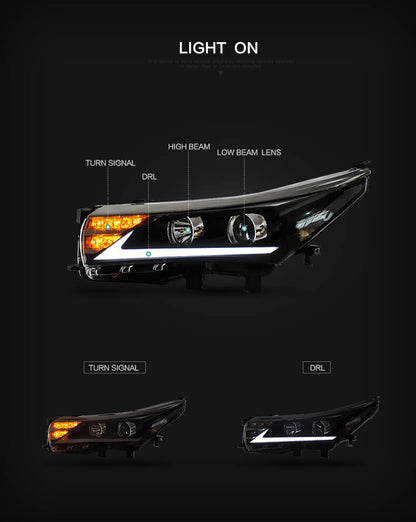 VLAND 14 - 17 Corolla LED Headlights | Not Fit For American/Australian/European Car Models - JDMuscleHeadlightYAA-KLL-0251GNLZ-LHD-Dual-P01LHDDual Beam
