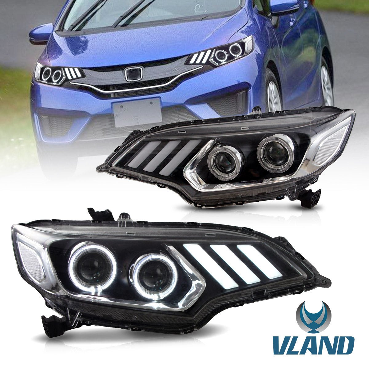 VLAND 14-20 Honda Fit / Jazz Dual Beam Projector Headlights | GK5