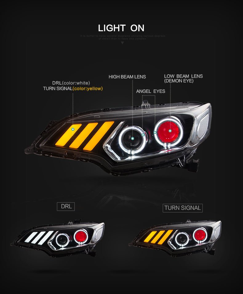 VLAND 14-20 Honda Fit / Jazz Dual Beam Projector Headlights | GK5