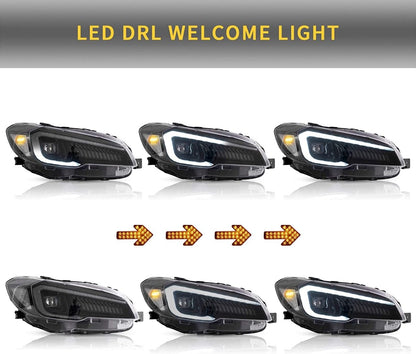 VLAND 15 - 17 WRX Limited / STI all trim & 15 - 21 WRX Base / Premium LED Headlights & Tail Lights - JDMuscleLighting SetsYAA-WRX-0323AAm+0286C-LHD-P01LHD(Left Hand Drive) - One PairAmber Reflector(Headlights)+Clear( Tail Lights)