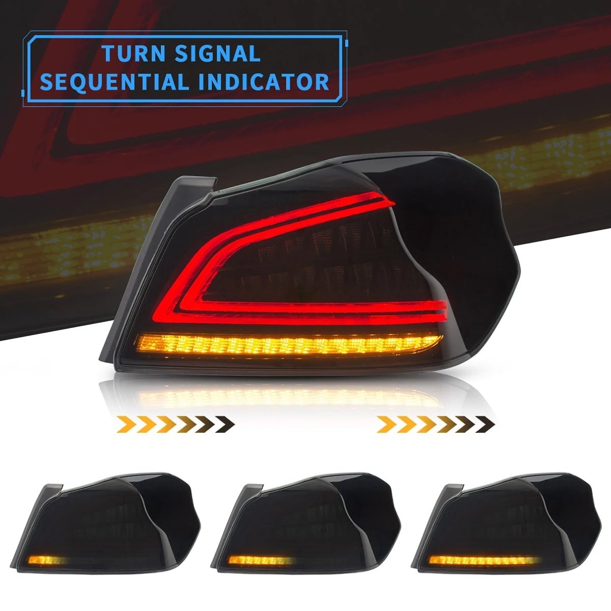 VLAND 15 - 17 WRX Limited / STI all trim & 15 - 21 WRX Base / Premium LED Headlights & Tail Lights - JDMuscleLighting SetsYAA-WRX-0323AAm+0286C-LHD-P01LHD(Left Hand Drive) - One PairAmber Reflector(Headlights)+Clear( Tail Lights)