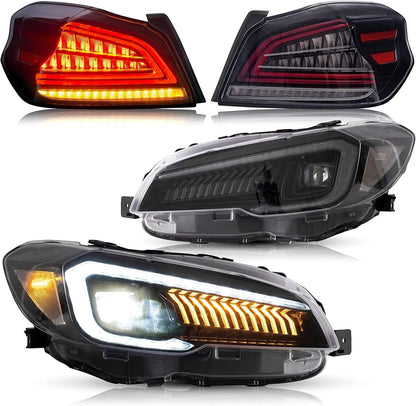 VLAND 15 - 17 WRX Limited / STI all trim & 15 - 21 WRX Base / Premium LED Headlights & Tail Lights - JDMuscleLighting SetsYAA-WRX-0323AAm+0286C-LHD-P01LHD(Left Hand Drive) - One PairAmber Reflector(Headlights)+Clear( Tail Lights)