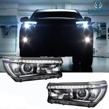 VLAND 15 - 20 Hilux Vigo Revo LED Headlights w/ Sequential Turn Signals - JDMuscleHeadlightYAA-VG-2019-H-LHDPro-P01LHDProjector (Bulbs Needed)