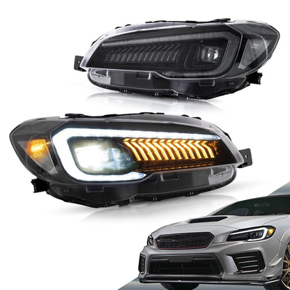 VLAND [15 - 21 WRX Base/Premium / 15 - 17 STI] LED Projector Headlights - JDMuscleHeadlightsYAA-WRX-0323AHA-LHD-P01LHDAmber Reflector