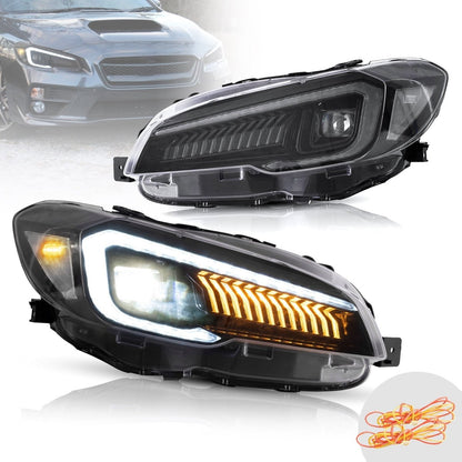 VLAND [15 - 21 WRX Base/Premium / 15 - 17 STI] LED Projector Headlights - JDMuscleHeadlightsYAA-WRX-0323AHC-LHD-P01LHDClear Reflector