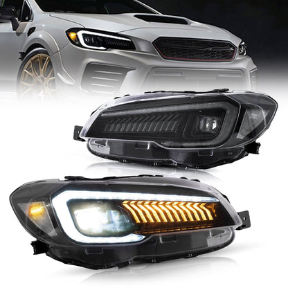 VLAND [15 - 21 WRX] Dual Beam Projector and Full LED Headlights - JDMuscleHeadlightsYAA-WRX-0323AC-P01LED Projector Clear Reflector