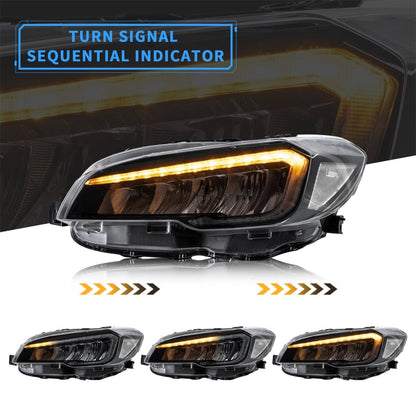 VLAND [15 - 21 WRX] Dual Beam Projector and Full LED Headlights - JDMuscleHeadlightsYAA-WRX-0323AC-P01LED Projector Clear Reflector