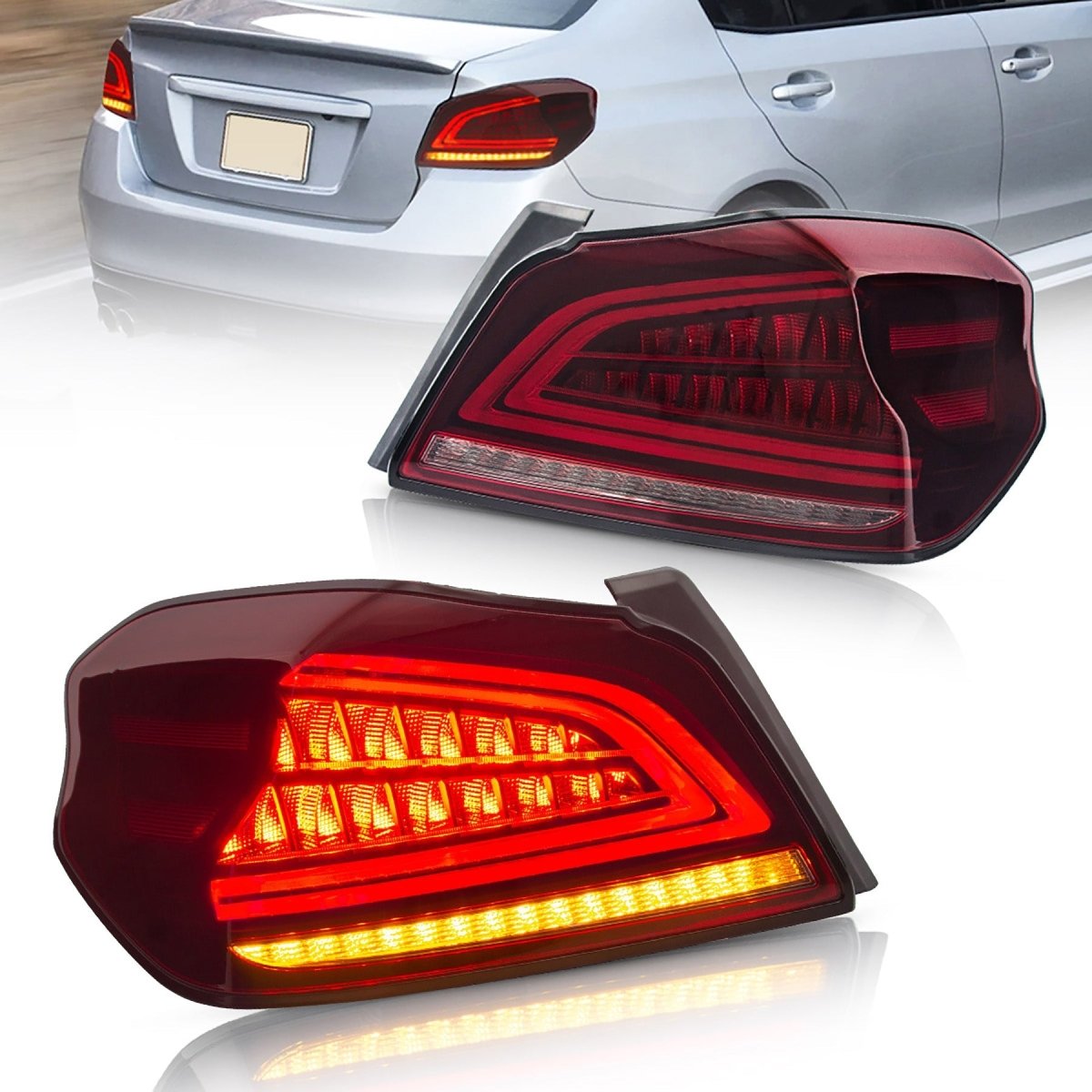VLAND [15 - 21 WRX/STI] Full LED Tail Lights - JDMuscleTail lightsYAB-WRX-0286R-P01Red