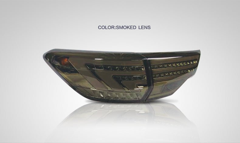 VLAND 15 - UP Highlander LED Tail Lights, full led light bar taillights - JDMuscleTaillightYAB-HLD-0268Smoked