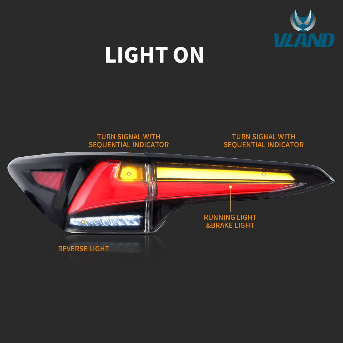 VLAND 17 - 19 Fortuner Tail Lights Smoked / Clear ABS, PMMA, GLASS Material | YAB - FOR - 0300 - JDMuscleTail lightsYAB-FOR-0300C-P01Clear