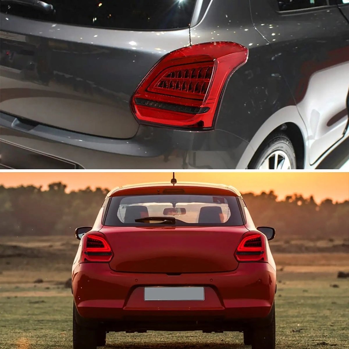 VLAND 17 - 19 Suzuki Swift Sport Full LED Taillights - JDMuscleTaillightYAB-SW-0306HWB-P01White Black