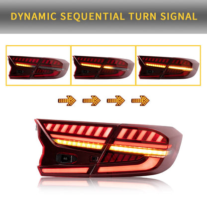VLAND 18 - 22 Accord 10th LED Tail Lights - JDMuscleTail lightsYAB-HD-0307RC-P01Red Clear