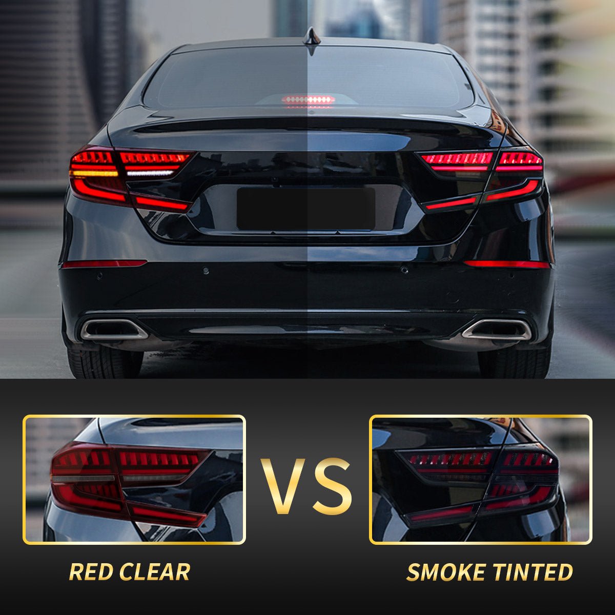 VLAND 18 - 22 Accord 10th LED Tail Lights - JDMuscleTail lightsYAB-HD-0307RC-P01Red Clear