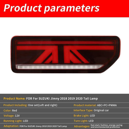 VLAND 2019 - up Suzuki Jimny LED Rear Lights Smoked / Red Clear ABS, PMMA, GLASS Material | YAB - JMN - 0311 - JDMuscleTail lightsYAB-JMN-0311RC-P01Red Clear