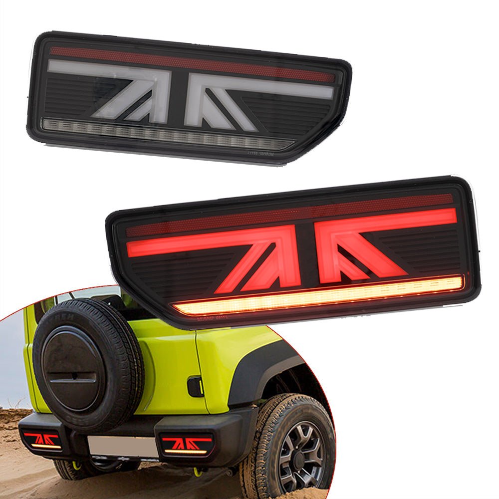VLAND 2019 - up Suzuki Jimny LED Rear Lights Smoked / Red Clear ABS, PMMA, GLASS Material | YAB - JMN - 0311 - JDMuscleTail lightsYAB-JMN-0311S-P01Smoked