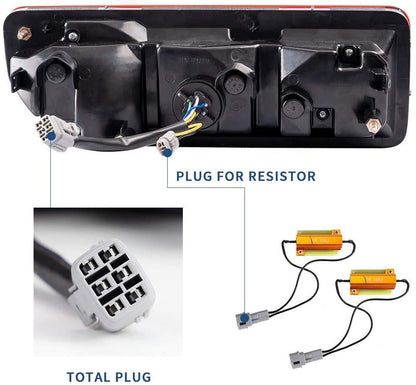 VLAND 2019 - up Suzuki Jimny LED Rear Lights Smoked / Red Clear ABS, PMMA, GLASS Material | YAB - JMN - 0311 - JDMuscleTail lightsYAB-JMN-0311RC-P01Red Clear