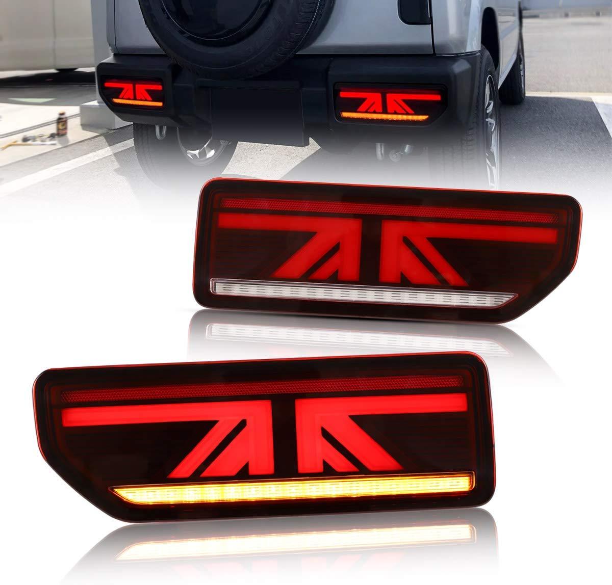 VLAND 2019 - up Suzuki Jimny LED Rear Lights Smoked / Red Clear ABS, PMMA, GLASS Material | YAB - JMN - 0311 - JDMuscleTail lightsYAB-JMN-0311RC-P01Red Clear