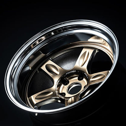 Volk Racing 21C Spec - Sr Shining Bronze Metal / Rim Fdmc [Universal] - JDMuscleWheelsWK2AE-30ESR18X115x114.3' - 30mm