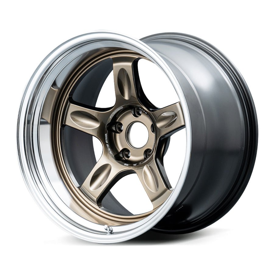 Volk Racing 21C Spec - Sr Shining Bronze Metal / Rim Fdmc [Universal] - JDMuscleWheelsWK2AE-30ESR18X115x114.3' - 30mm