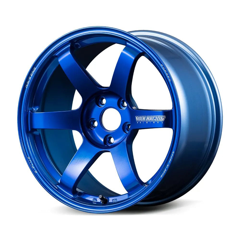 Volk Racing TE37 Saga S - Plus Hyper Blue [Universal] - JDMuscleWheelsWVDG2X43DE18X9.55x100'+43mm