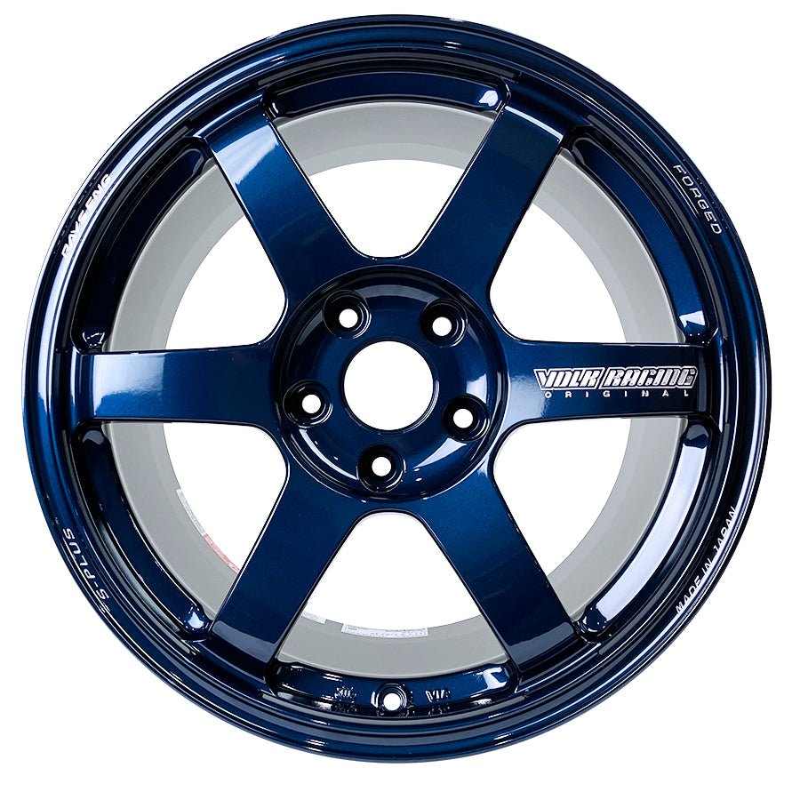 Volk Racing TE37 Saga S - Plus Mag Blue [Universal] - JDMuscleWheelsWVDG2W35ED18X95x114.3'+35mm