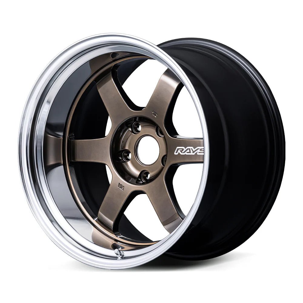 Volk Racing TE37V Spec - Sr Shining Bronze Metal / Rim Fdmc [Universal] - JDMuscleWheelsWVDVR-15ESR17X9.55x114.3' - 15mm